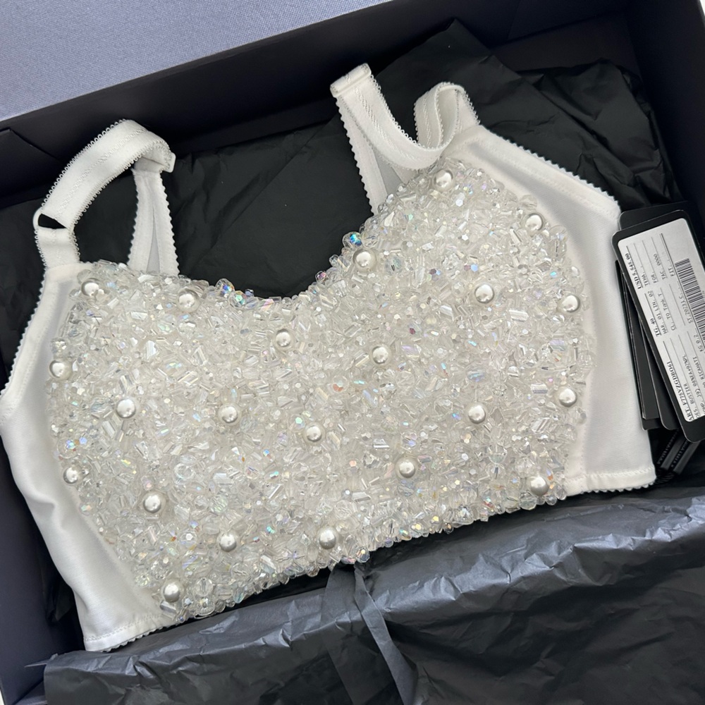 KIM DOLCE&GABBANA Corset top with beading ITALIAN SIZE 40